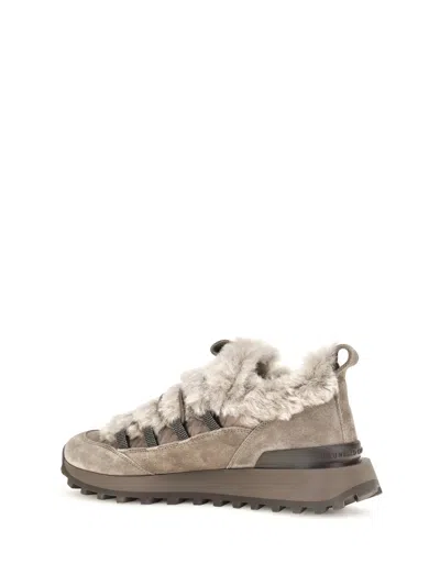 Brunello Cucinelli Suede Shearling-lined Sneaker