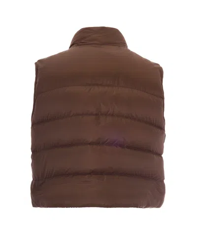 Max Mara The Cube Quilted Gilet In Brown
