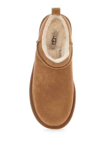 Ugg Sheepskin-lined Suede Ankle Boot In Brown