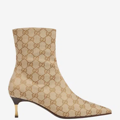 Gucci Bombshell Ankle Boot In Beige