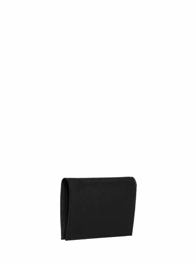 Prada Saffiano Leather Wallet In Black