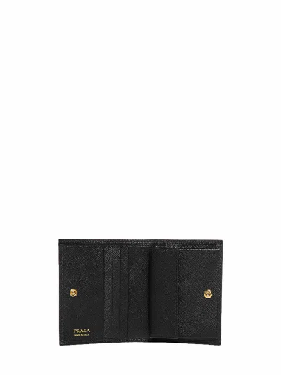 Prada Saffiano Leather Wallet In Black