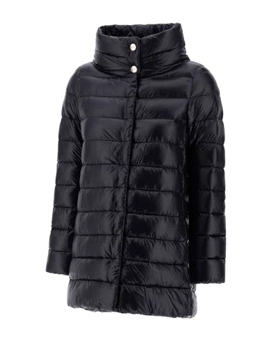 Herno Amelia Quilted High-neck Down Jacket In Black