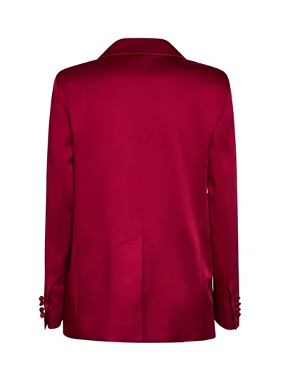 Max Mara Ruby Envers Satin Msearca Double-breasted Blazer In Black