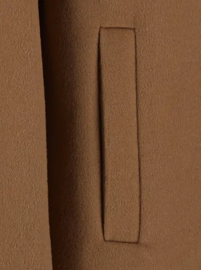 Twinset Double-breasted Coat In Brown