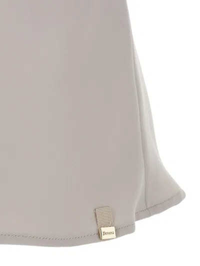 Herno U-neck Technical Polyester Tank Top In Beige