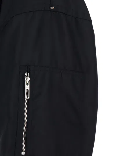 Sportmax Tech Fabric Polyamide Crop Jacket In Black