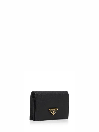 Prada Saffiano Leather Wallet In Black