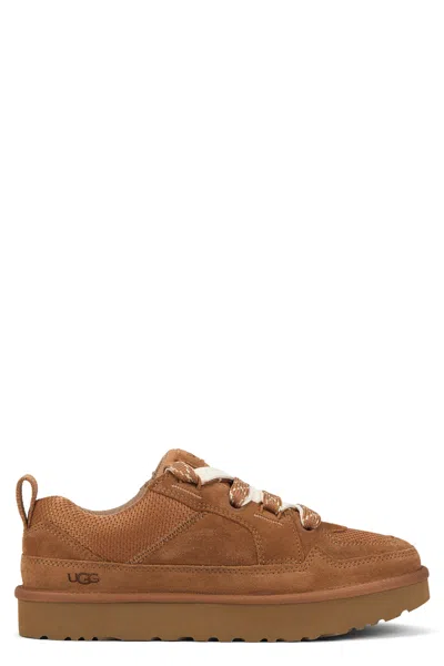 Ugg Front Laceup Sneakers In Brown