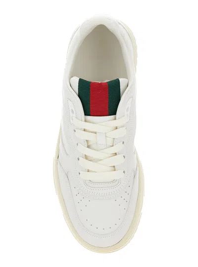 Gucci Interlocking G Web-detailed Sneaker In White
