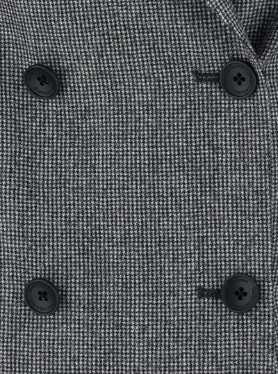 Tagliatore Double-breasted Structured Tech Fabric Pant Suit In Gray