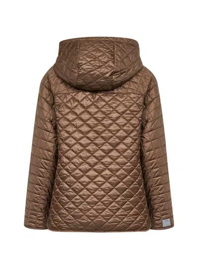 Max Mara Quilted Padded Jacket In Brown