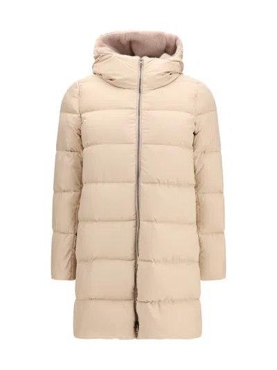 Herno Quilted Down Down Jacket In Beige