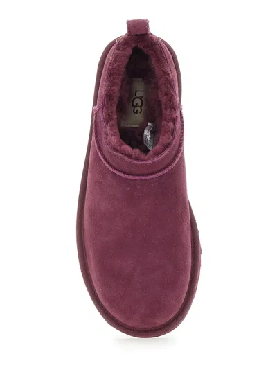 Ugg Shearling-lined Leather Boot In Bordeaux