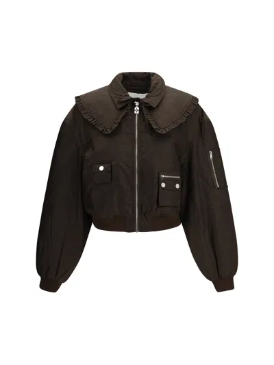 Ganni Duchesse Bomber Jacket In Multi