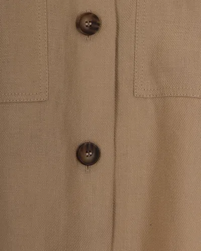 Weekend Max Mara Women Tan Regular Solid Shirt In Brown