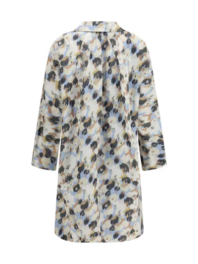 Marni Floral-printed Polyester Parka Coat In White