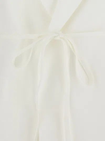 Twinset Linen-viscose Blend Blazer In White