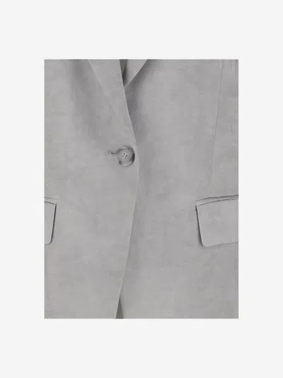 Pinko Viscose Blend Blazer In Gray