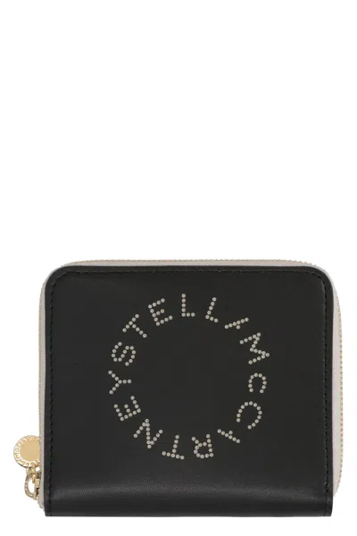 Stella Mccartney Alter-nappa Compact Wallet In Black