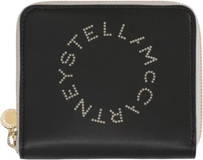Stella Mccartney Alter-nappa Compact Wallet In Black