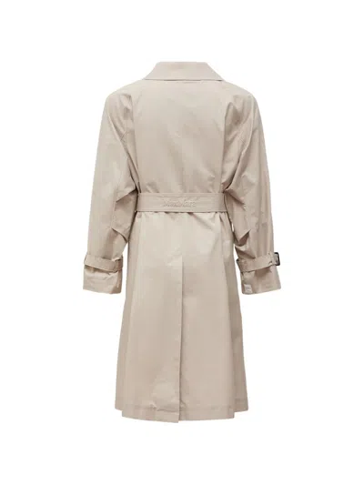 Max Mara Studio Trench Coat In Neutral
