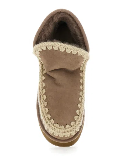 Mou Mini Eskimo Ankle Boot In Beige