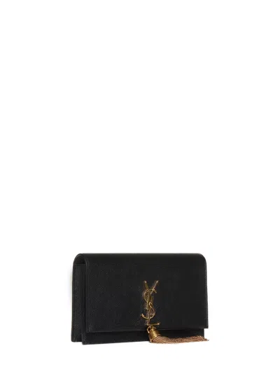 Saint Laurent Kate Wallet In Black
