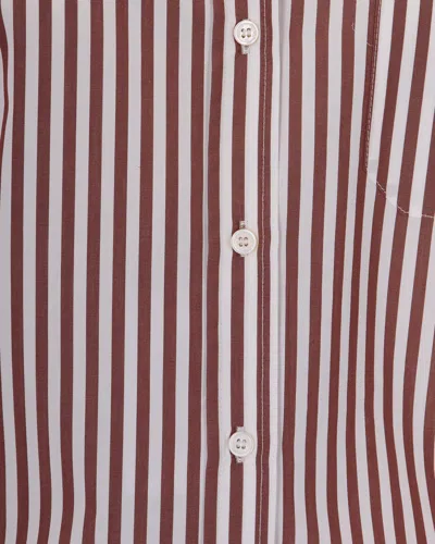 Weekend Max Mara Camicia Panetto Riga Pari Terracotta In Burgundy