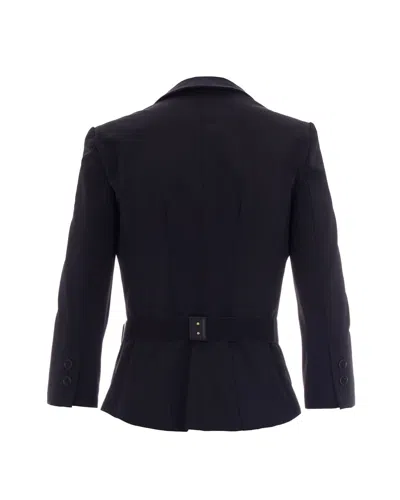 Elisabetta Franchi Technical Stretch Polyamide Blazer In Black