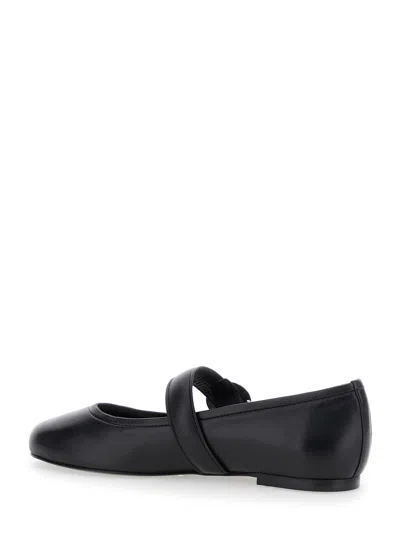 Coperni Leather Mary Jane Ballerina Flat In Black