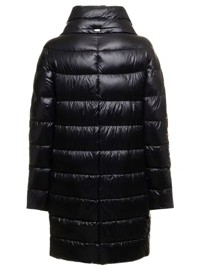 Herno Long Down Insulated Down Jacket In Black