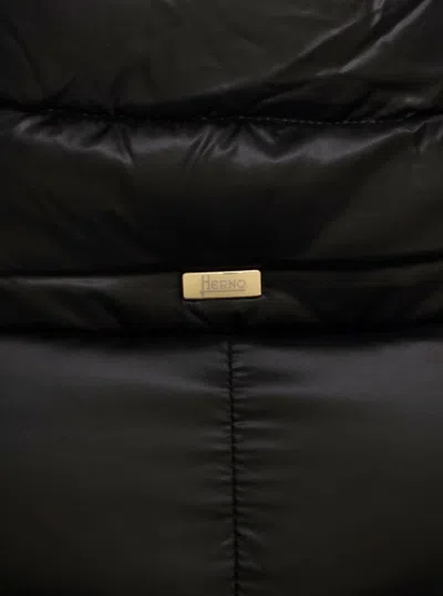 Herno Long Down Insulated Down Jacket In Black