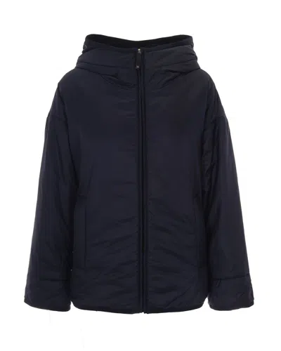 Max Mara The Cube Hooded Jacket In Blue