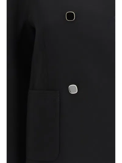 Max Mara Boxy Cady Blazer In Black