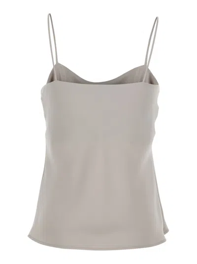 Herno U-neck Technical Polyester Tank Top In Multi