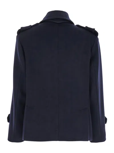 Max Mara Laveno Coat In Blue