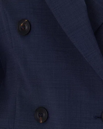 Max Mara Double-breasted Wool Blazer In Blue