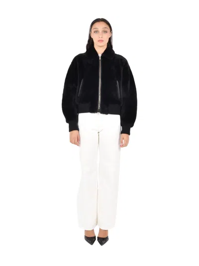 Max Mara Alpaca And Virgin Wool Blend Jacket In Black