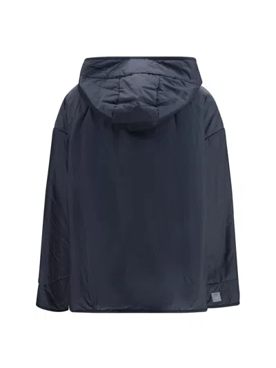 Max Mara Cameluxe-padded Canvas Down Jacket In Navy