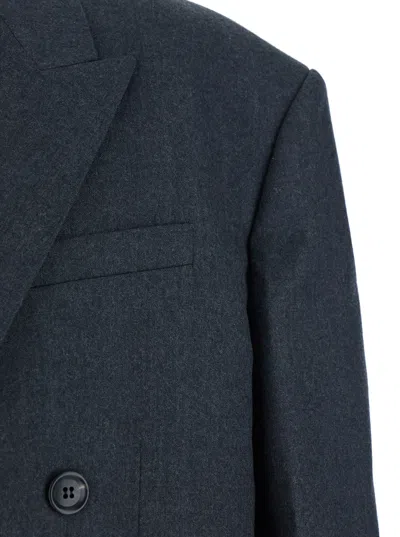 Juunj Juun.j Double-breasted Wool Blazer In Gray