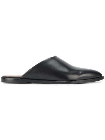 Atp Atelier Anzi Leather Slippers In Black