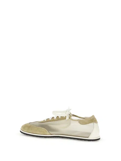 Dear Frances Mesh And Suede Sneaker In Neutral