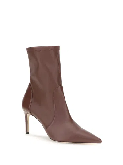 Stuart Weitzman Power Ankle Boot In Brown