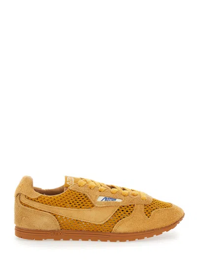 Autry Windspin Mesh Low-top Sneakers In Brown