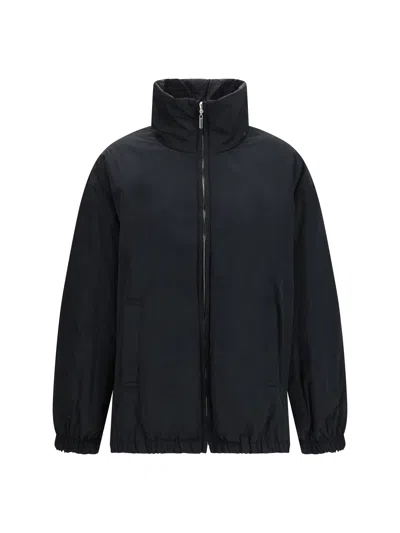 Max Mara Reversible Padded Bomber Jacket In Black
