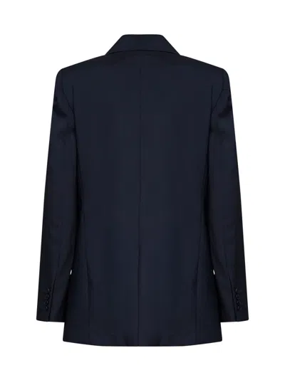 Max Mara Single-breasted Wool Blazer In Blue