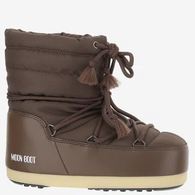 Moon Boot Nylon Padded Boots In Brown