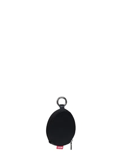 Diesel Pod-shaped Polyurethane Key Case In Black