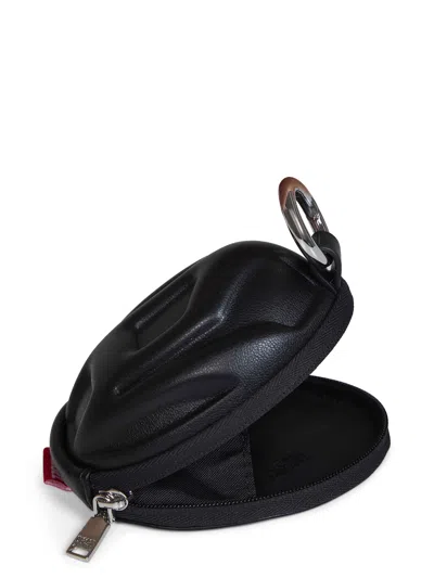 Diesel Pod-shaped Polyurethane Key Case In Black